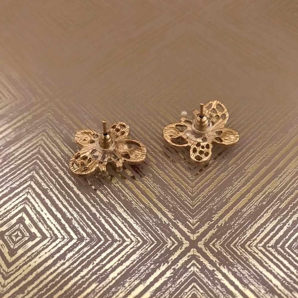 曆Butterfly Multicolor Rhinestone Retro Earrings曆 - Picture 7 of 7